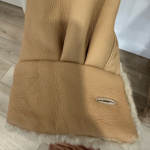 Bogner camel leather Jacket with Shearling Lining - Picture 4 of 13